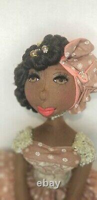 12''-Dark-complexion-African-American-black-handmade-ooak-doll. #363 Zaharah