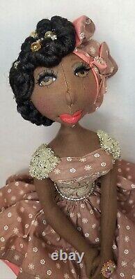 12''-Dark-complexion-African-American-black-handmade-ooak-doll. #363 Zaharah