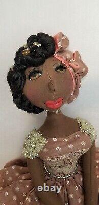 12''-Dark-complexion-African-American-black-handmade-ooak-doll. #363 Zaharah