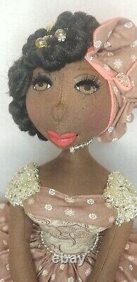 12''-Dark-complexion-African-American-black-handmade-ooak-doll. #363 Zaharah