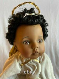 #140 Praying Angel Black Ethnic Christmas 9 Sitting Baby Doll