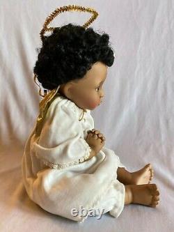 #140 Praying Angel Black Ethnic Christmas 9 Sitting Baby Doll