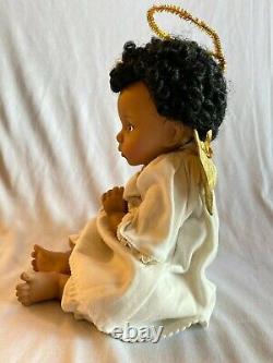 #140 Praying Angel Black Ethnic Christmas 9 Sitting Baby Doll