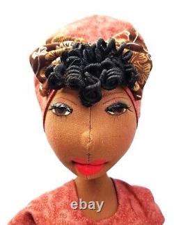 17'' Black Doll? #396 Njema? African-American Art 15''-#Doll-#handmade