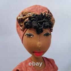 17'' Black Doll? #396 Njema? African-American Art 15''-#Doll-#handmade