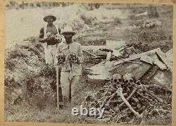 1899 AFRICAN AMERICAN Hansen & Finger CUBA Bones SKULLS Pile Cabinet Card PHOTO