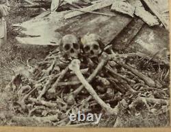 1899 AFRICAN AMERICAN Hansen & Finger CUBA Bones SKULLS Pile Cabinet Card PHOTO