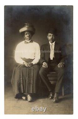 1910s African American Affluence Studio Portrait RPPC Photo