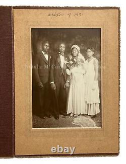 1930s Stylish African American Wedding Party Studio Photo