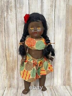 1950's ROSEBUD vintage hard plastic doll in original outfit