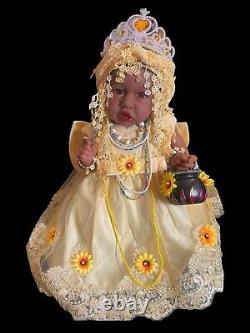 23-inch realistic silicone and vinyl doll, spiritual, Yoruba Religion