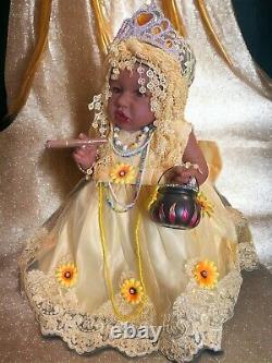 23-inch realistic silicone and vinyl doll, spiritual, Yoruba Religion