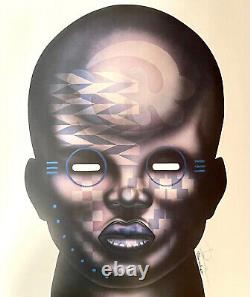 25x30 HAND-SIGNED Larry Poncho Brown AfroFuturism Black Art African American