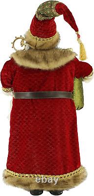 36 Inch Standing Grand African American Black Ethnic Santa Claus Christmas Figu