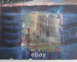 AFRICAN AMERICAN Interest Vintage MCM PAINTING Haiti Symbolism Artist ABSTRACT