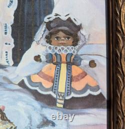 African American Alice Adventures Painting Lithograph Print Black Girl Tea Party