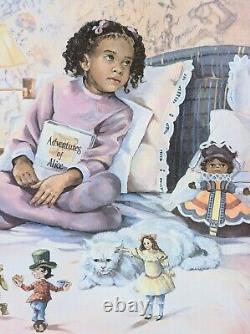 African American Alice Adventures Painting Lithograph Print Black Girl Tea Party