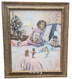 African American Alice Adventures Painting Lithograph Print Black Girl Tea Party