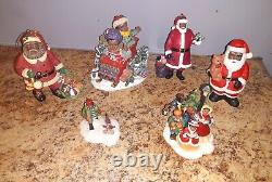 African American Black Ethnic Christmas Figurines Set Of 6