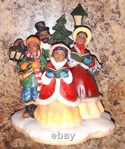 African American Black Ethnic Christmas Figurines Set Of 6