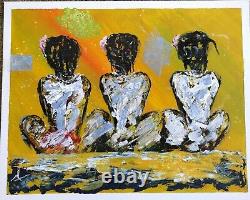 African American Large 20x20 Gallery Wrapped Canvas Reproduction