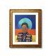 African American Outsider Oil Painting Fabric On Canvas African American Boy