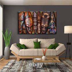 African American Wall Art Masks Tribal Ethnic Canvas Wall Decor Prints Poster