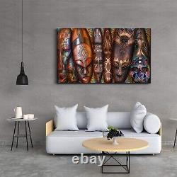 African American Wall Art Masks Tribal Ethnic Canvas Wall Decor Prints Poster