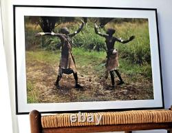African Omo Tribe23 Framed Photograph2 Young Ladies Dance High 5SW Ethiopia