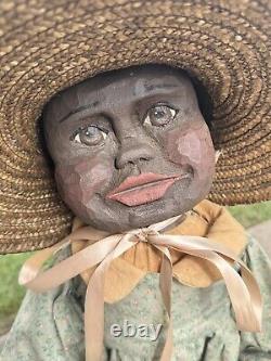 Annett's Country Store African American Primitive Doll Jenny With Hat 168/500