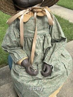 Annett's Country Store African American Primitive Doll Jenny With Hat 168/500