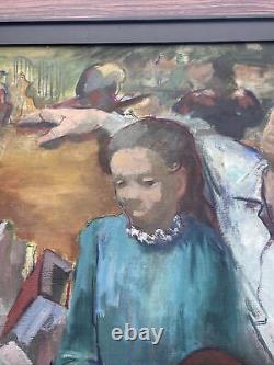 Antique Black Family Painting African American Wpa Regionalism Impressionism Oil