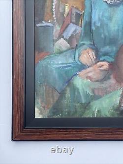 Antique Black Family Painting African American Wpa Regionalism Impressionism Oil