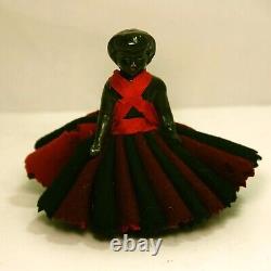 Antique Black Frozen Charlotte Doll 3.5in