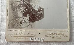 Antique Cabinet Photo Young African American Couple Horse & Buggy Upsala, Minn