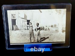 Antique RPPC African American Kids Real Photo Postcard Watermelon Slices