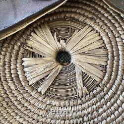 Antique Tribal Hand Woven Basket Large! African Native American Berry 17