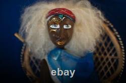 Art Doll OOAK Handmade Black African American Folk Clay Sculpture Melandolly