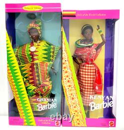 BARBIE Dolls of the World 3 from Africa GHANA, KENYA, MOROCCO NIB