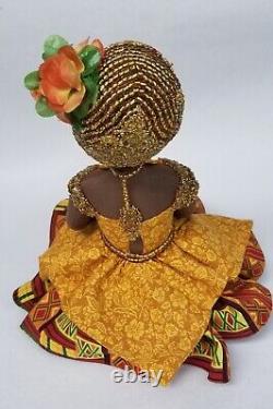 Black Dark complexion African American handmade ooak cloth doll. Francis no. 368