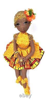 Black Dark complexion African American handmade ooak cloth doll. Francis no. 368