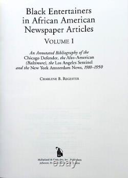 Black Entertainers in African American Newspapers by Charlene B. Regester 2002