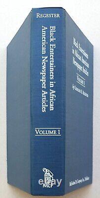 Black Entertainers in African American Newspapers by Charlene B. Regester 2002