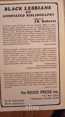 Black LesbiansAn Annotated Bibliography by J. R. Roberts (Softcover) EXCELLENT