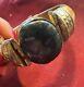 Bracelet African Tribal Bone Vintage Resin African Ethnic Gold Plated Black Onyx