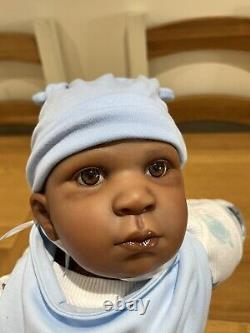 Cherish Dolls Reborn Baby Boy Doll Milo 22 5lb 4oz African American Ethnic Uk