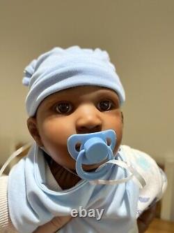 Cherish Dolls Reborn Baby Boy Doll Milo 22 5lb 4oz African American Ethnic Uk