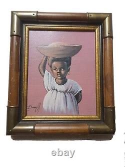 Elaine Dungill African Girl Giclee On Canvas Painting