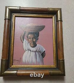 Elaine Dungill African Girl Giclee On Canvas Painting