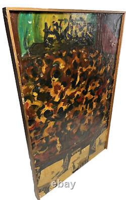 Estrada 1954 Black African American Night Club Abstract Figurtive Oil Painting